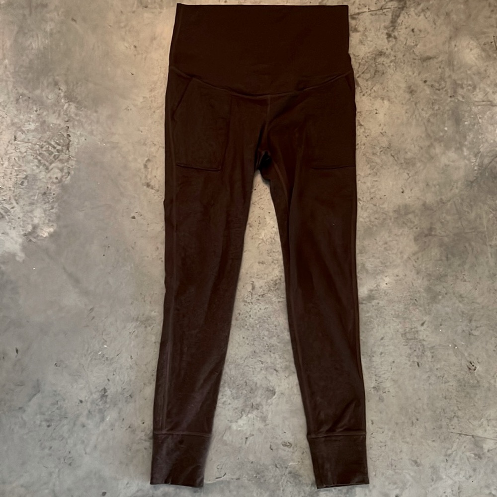 Maternity fleece lined leggings w/pockets